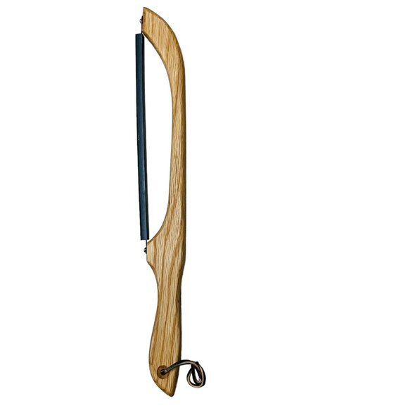 Handcrafted Wooden Bow Bread Knife With 8 1/2 Inch Blade - Picture 2 of 6